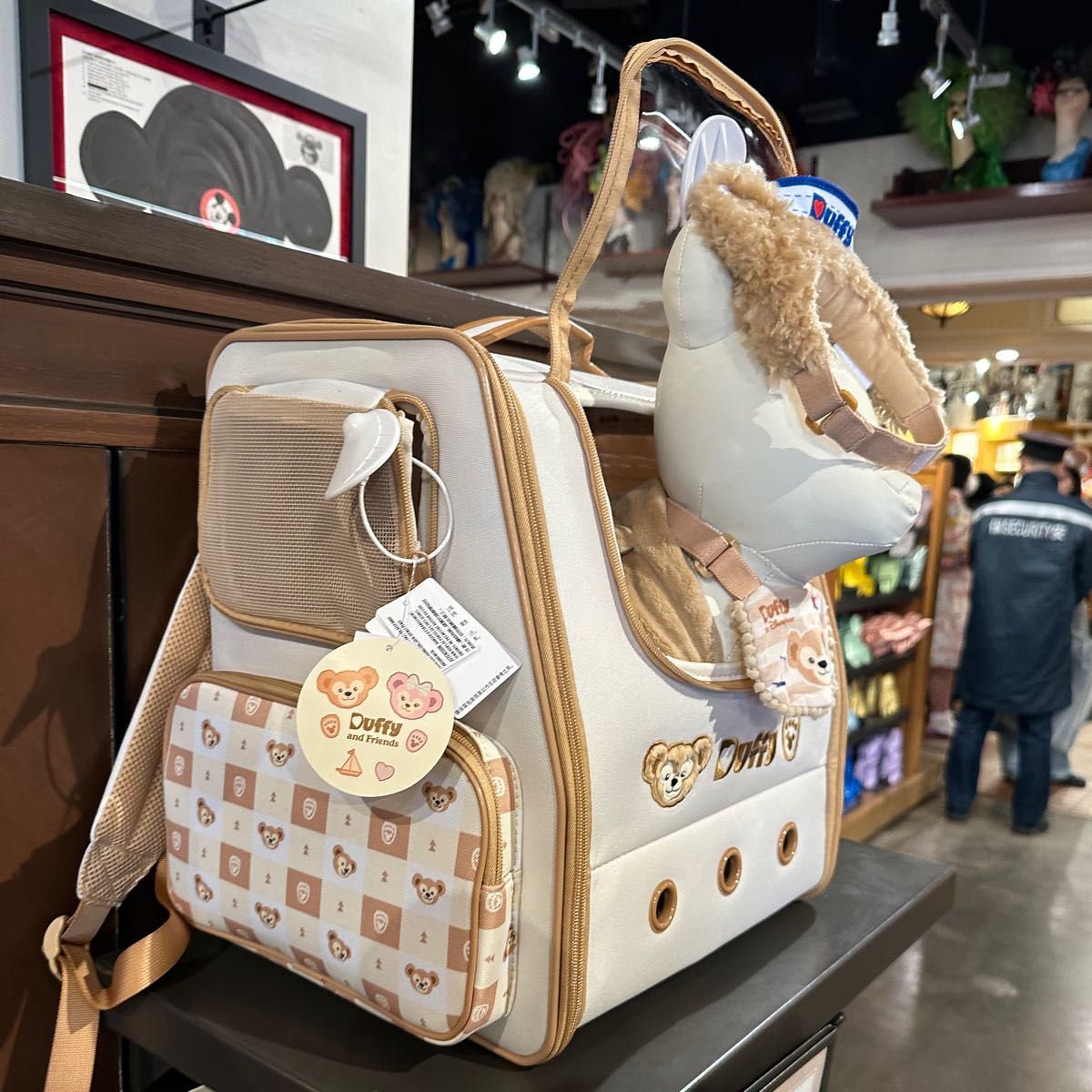 正規品 ダッフィー ペットキャリーバッグ 猫 小型犬用 上海ディズニー
