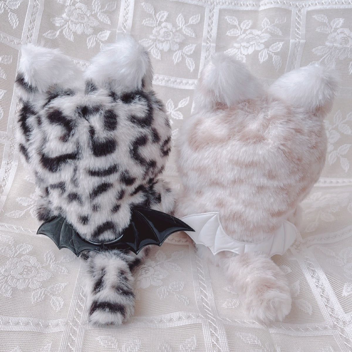 b43 ぬい服 12cm ちびぐるみ 着ぐるみ おすわり 豹たれみみうさぎセット