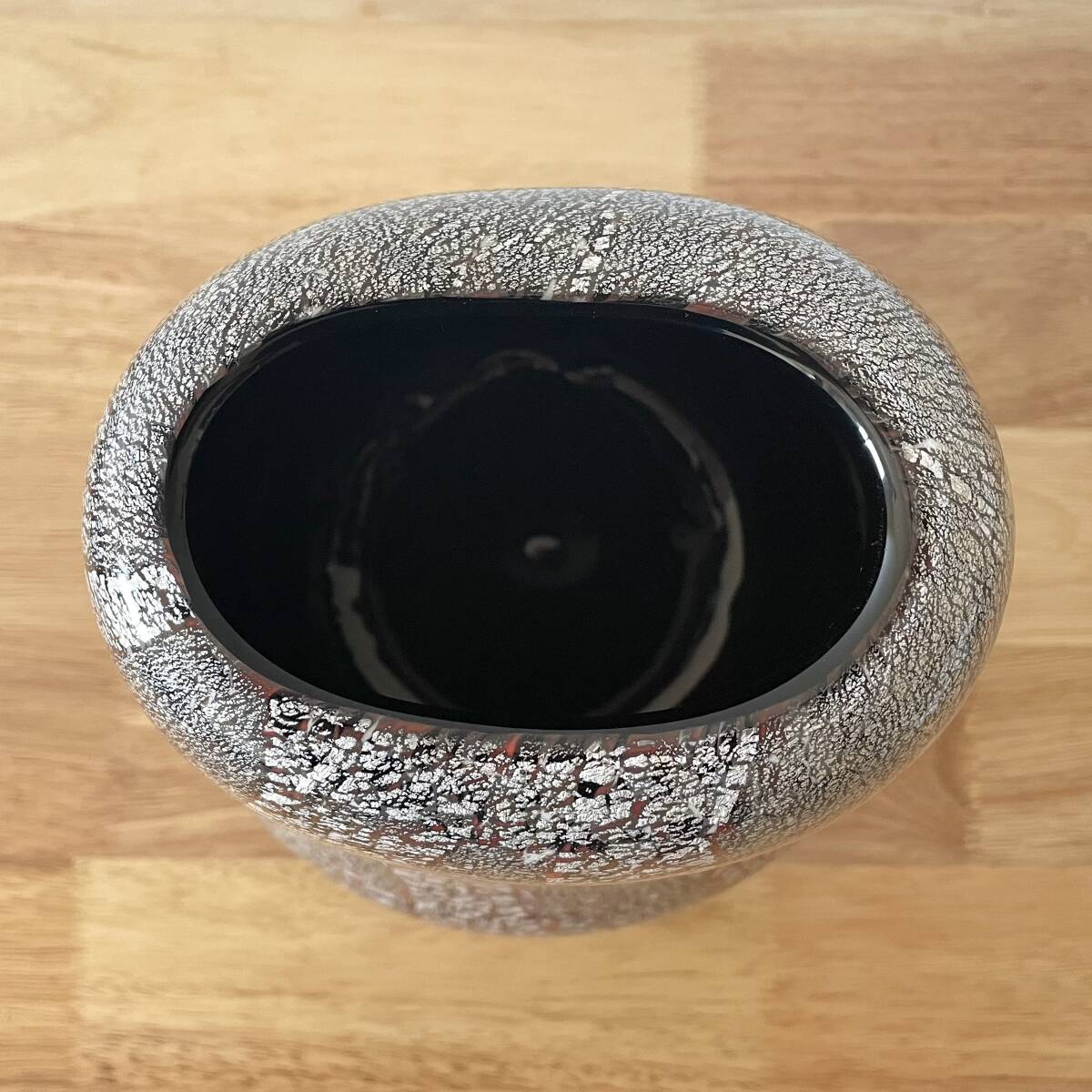 小林貢 宙吹硝子 花瓶 花器 ガラス工芸 花しぐれ フラワーベース Noritake