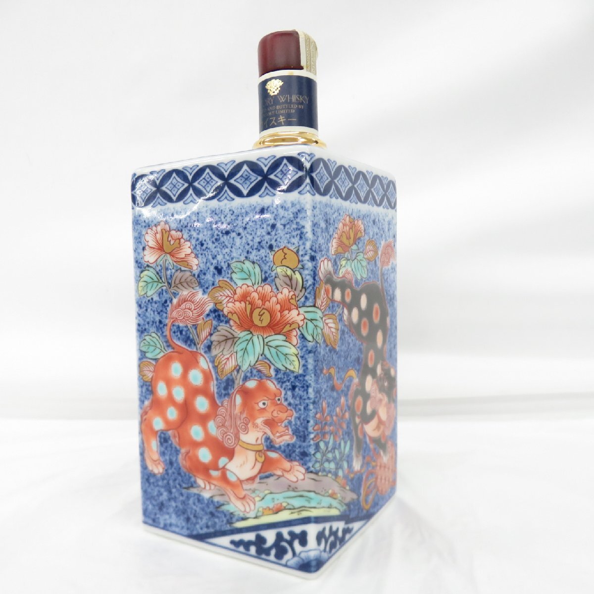 未開栓 サントリー 22年 ウイスキー 有田焼 染錦福寿文乳首徳利瓶 未開栓