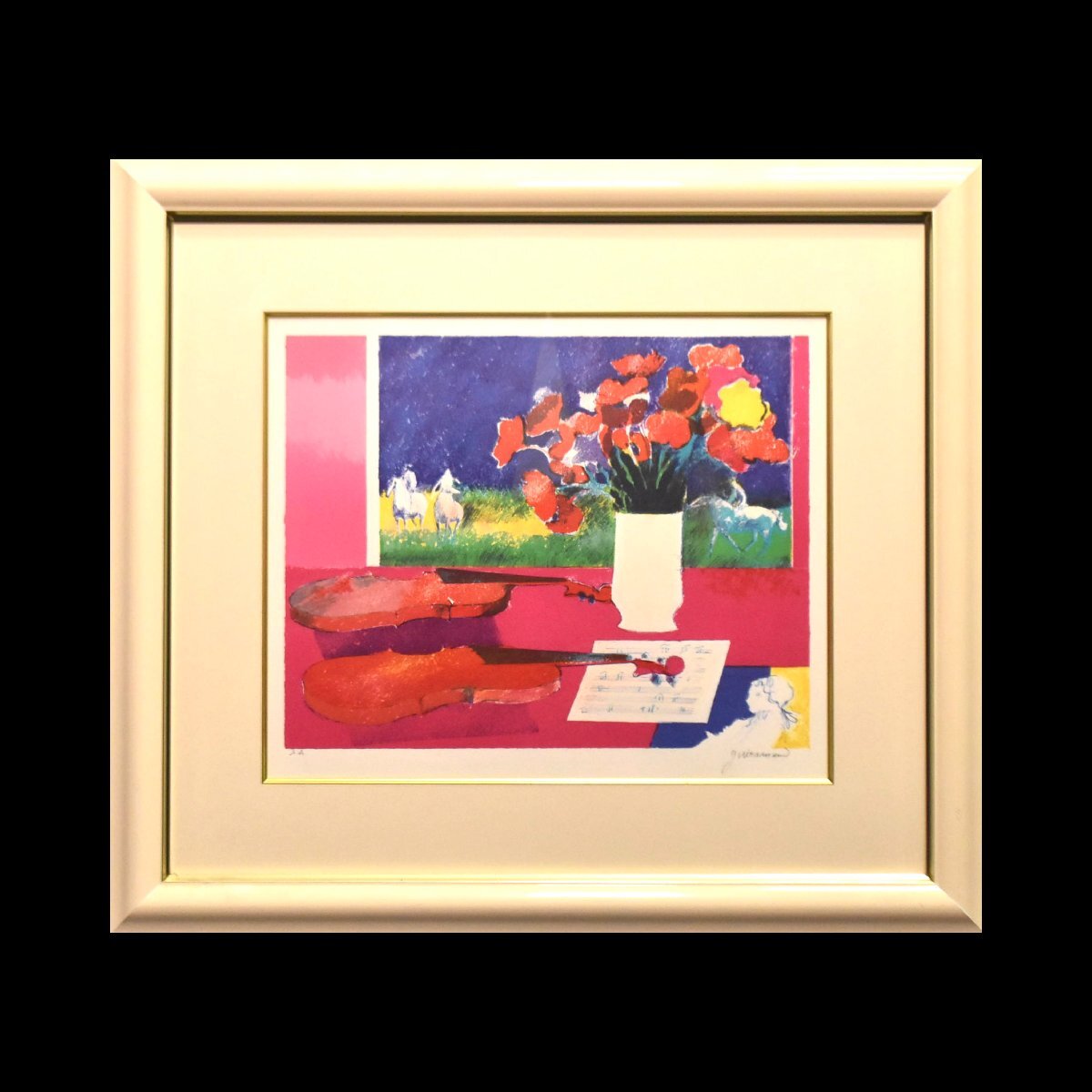 リトグラフポール・ギヤマンE.A 直筆サイン