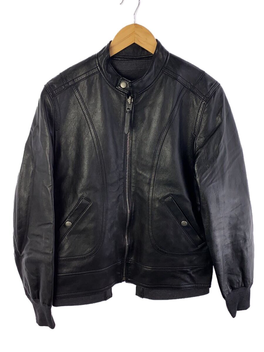 COACH /シングルライダースジャケット／ブラック レザー/洋服/牛革/美