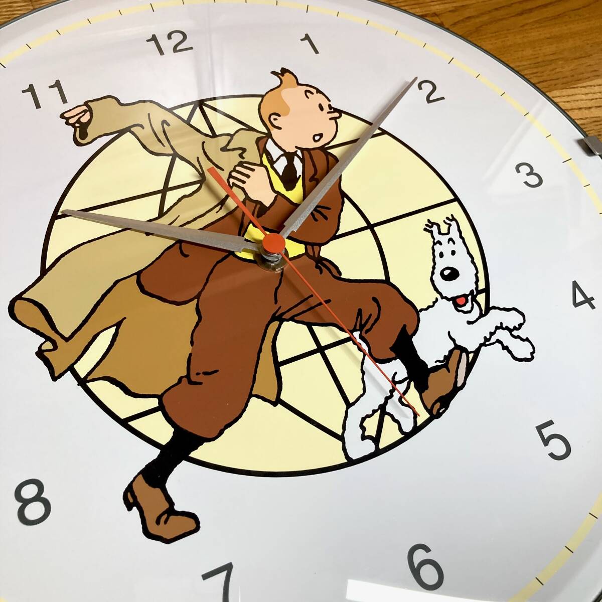 激レア 即決 日本製 リズム時計 タンタン&スノーウィ 約31cm 壁掛け