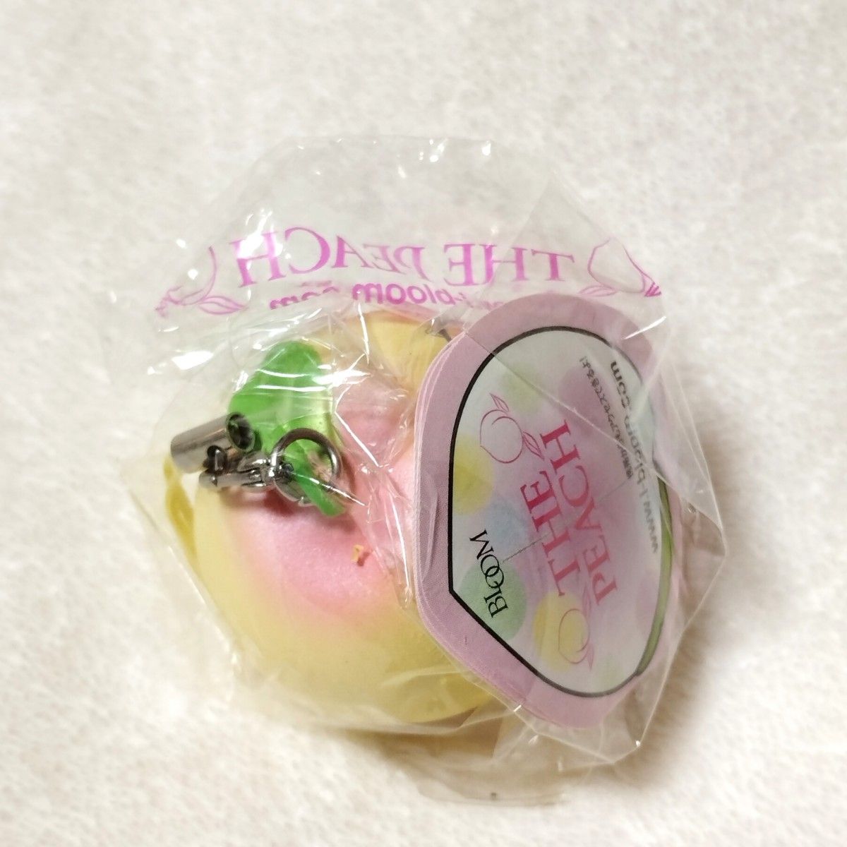 未開封】BLOOM スクイーズ ザ・ピーチ 絵柄付き ジェル ボールチェーン