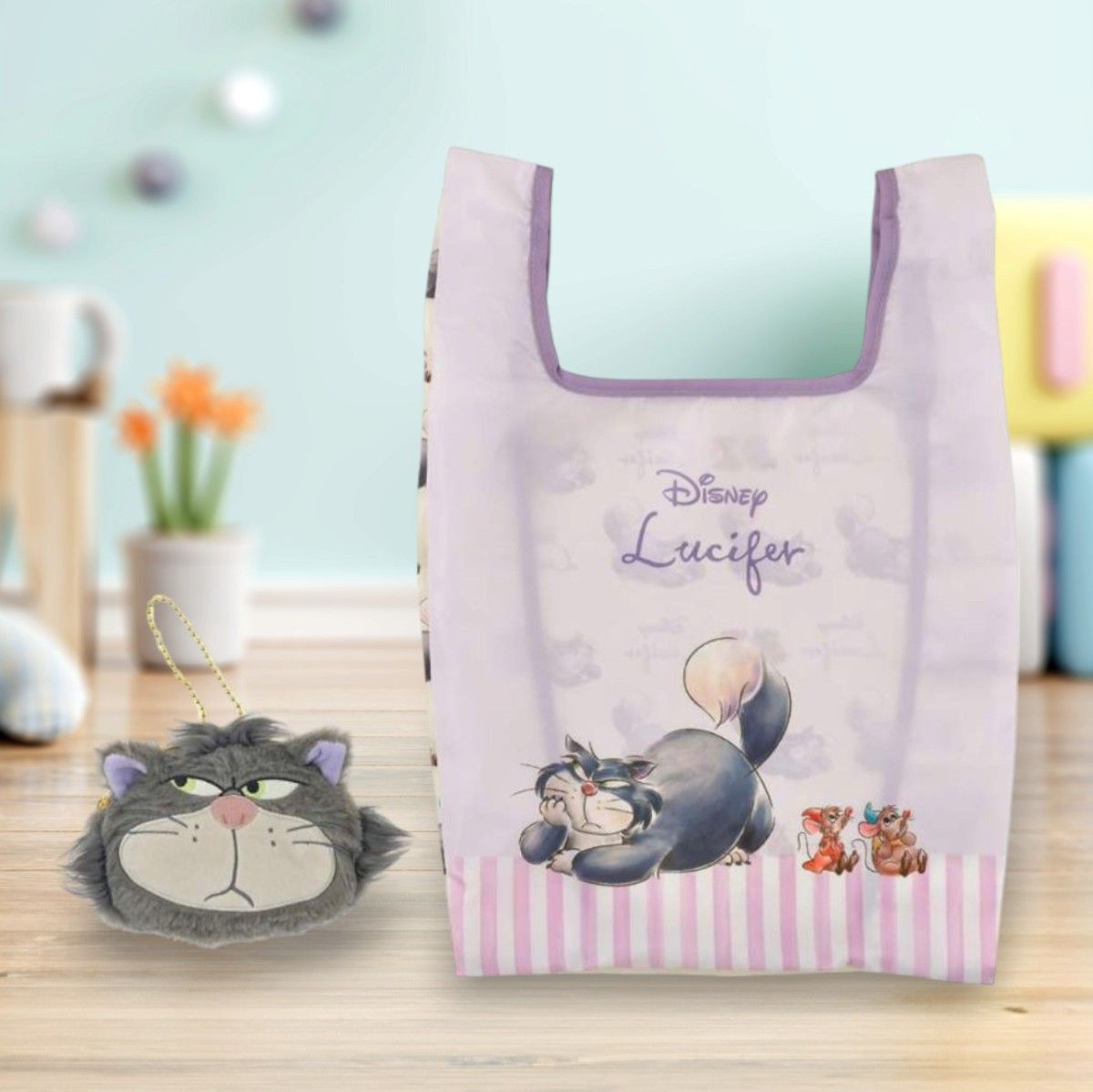 ディズニーストア猫の日2025 ルシファー ポーチ チェーンタイプ