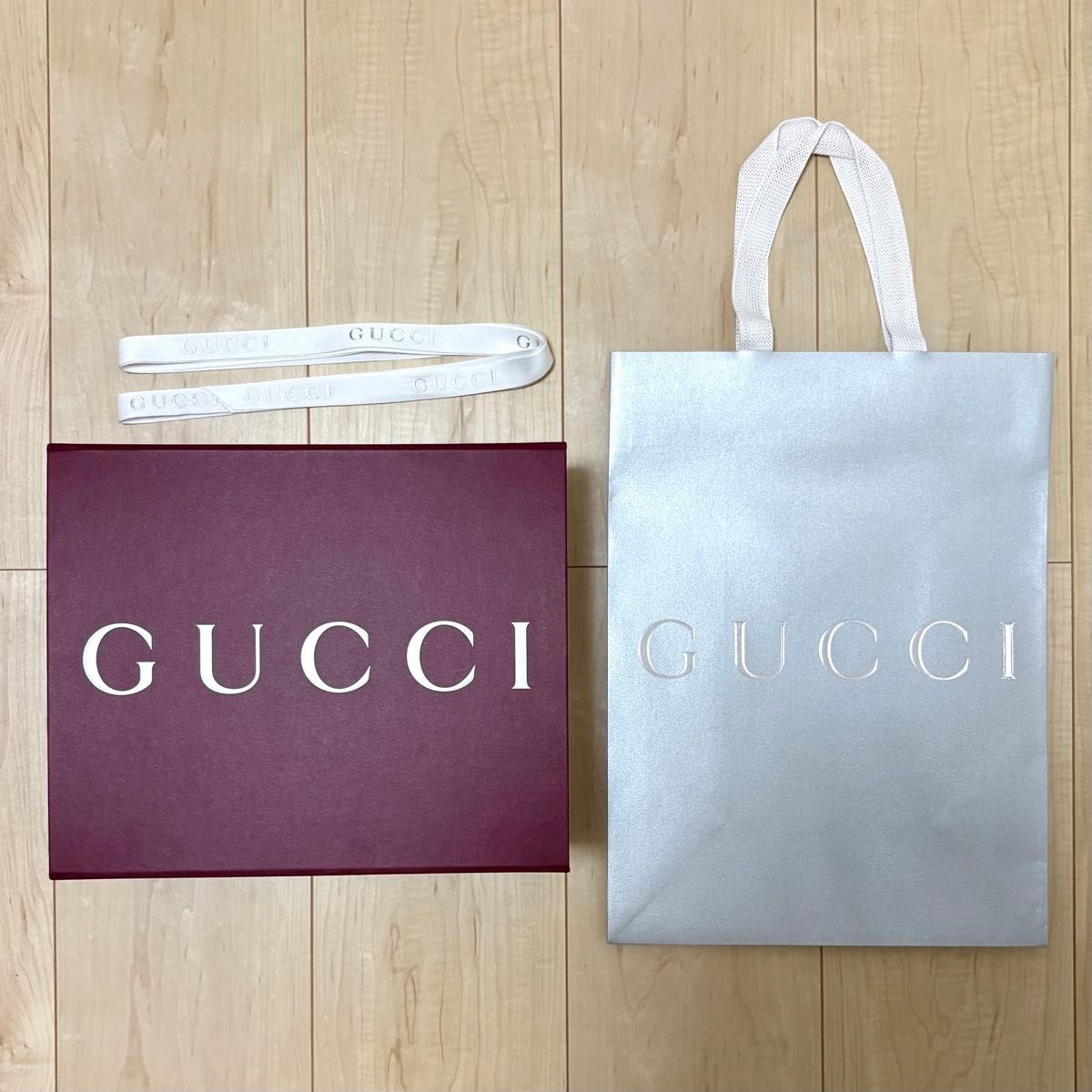 GUCCI グッチ 空き箱 空箱 ショッパー 化粧箱 ブランド紙袋 リボン