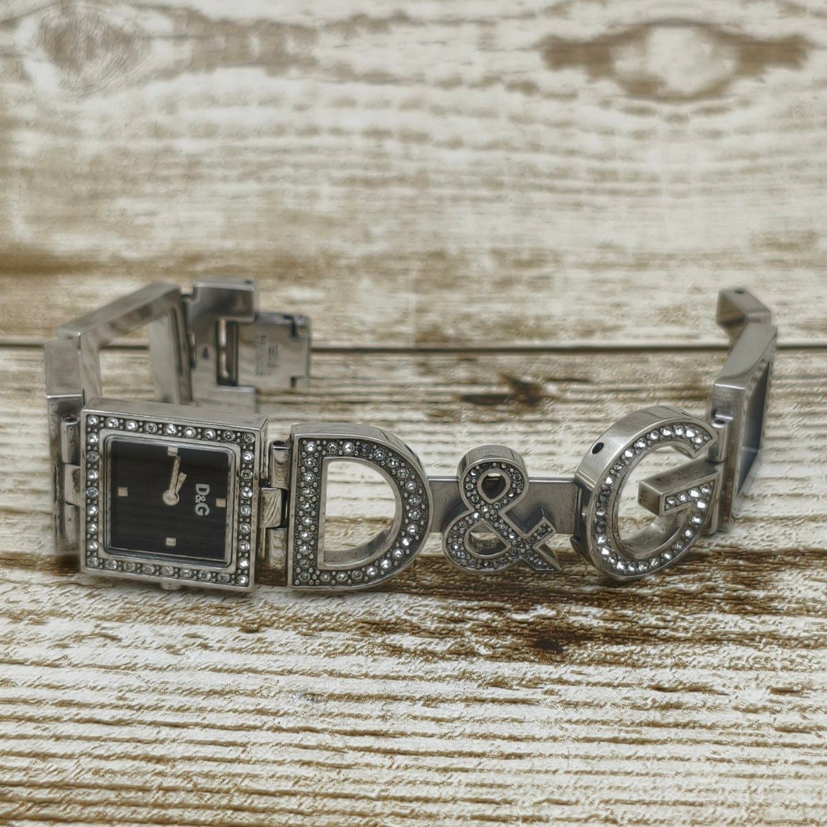 動作品 D&G 腕時計 ストーン装飾 ドルチェ＆ガッバーナ ブレスレット