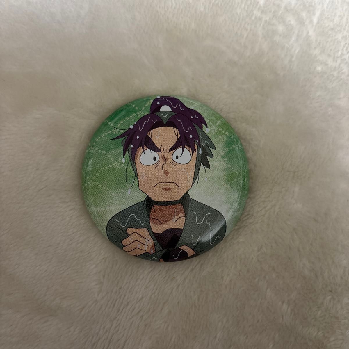 忍たま乱太郎 潮江 文次郎 缶バッジ 雨濡れ