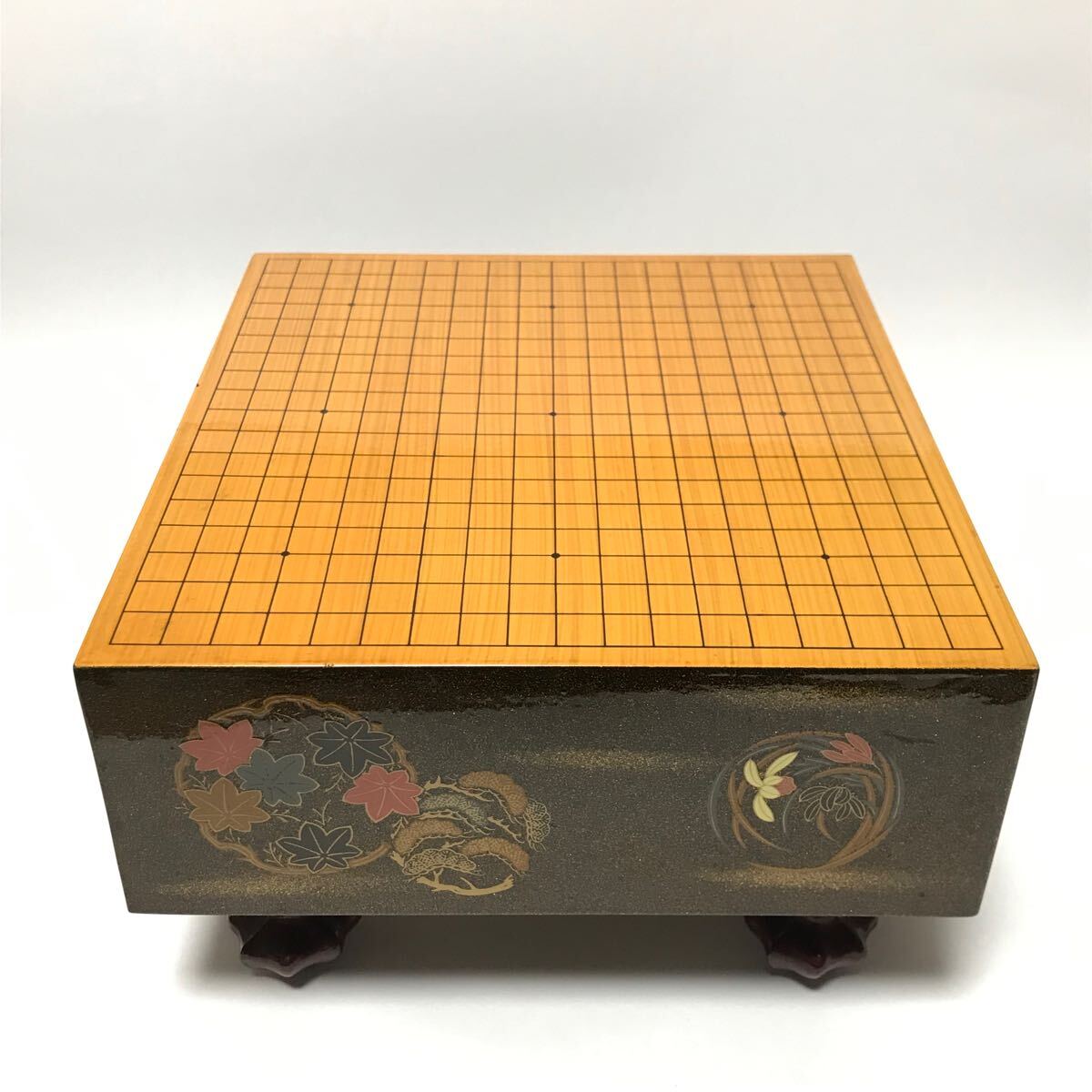 お取引中」漆芸碁盤 柳山作 囲碁 漆 蒔絵