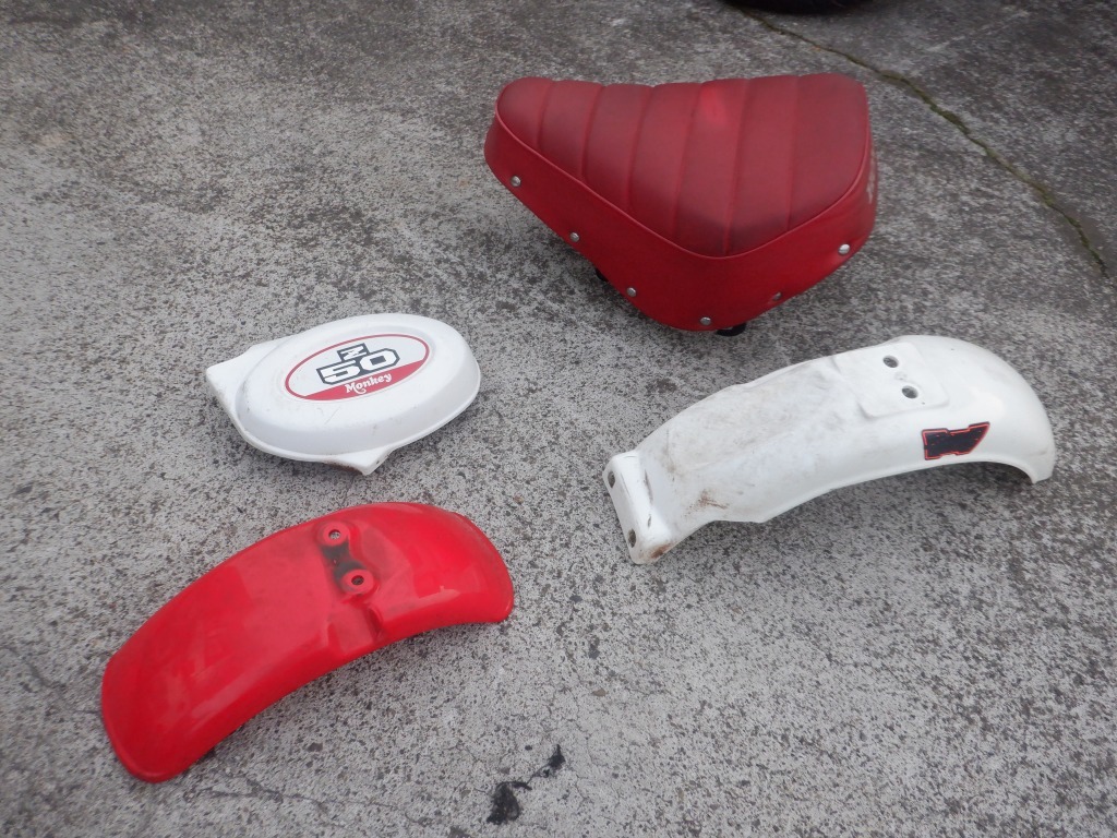 モンキーAB27 5Lタンク サイドカバー左右 フロントフェンダー