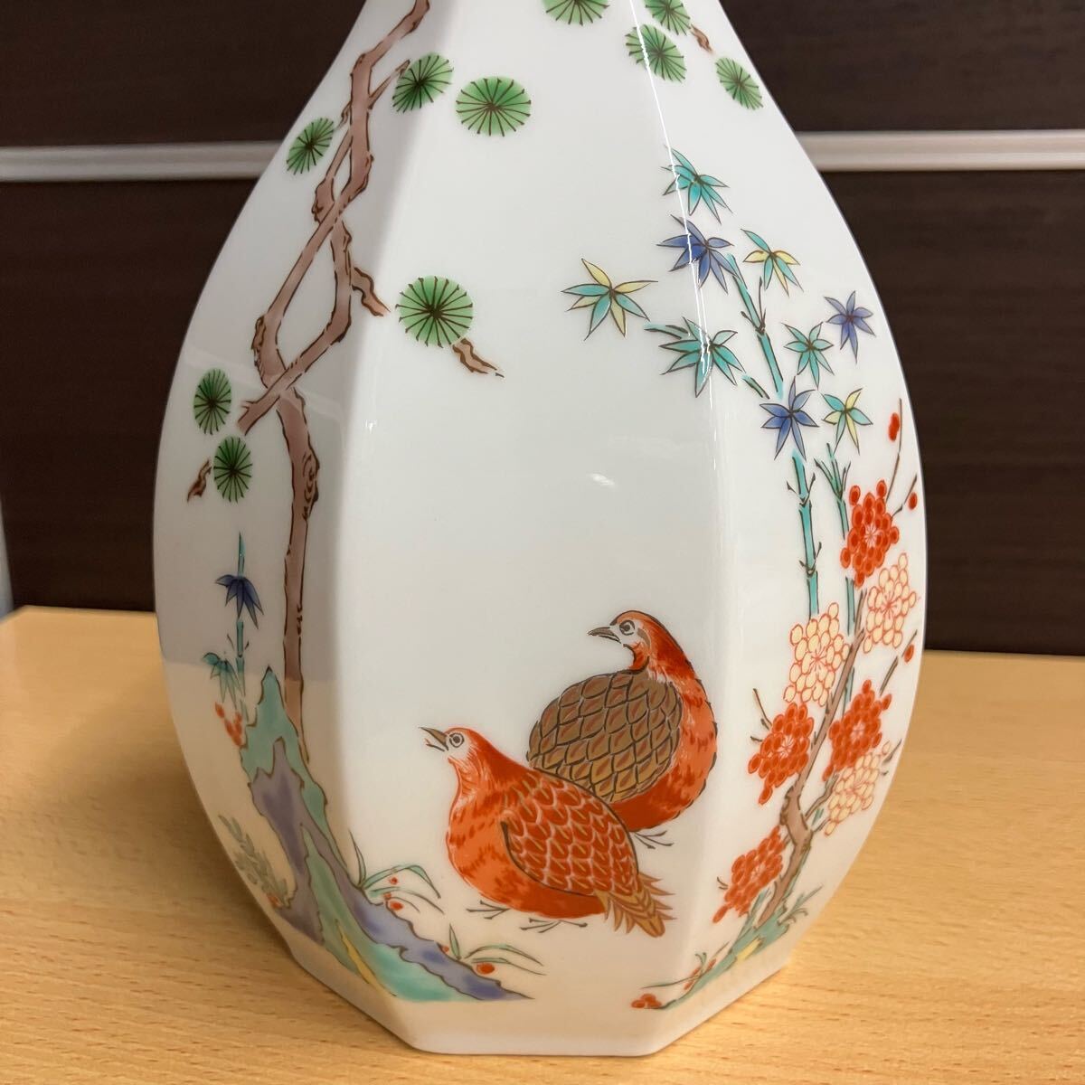 未開栓☆響21年 有田焼 松鶴梅鶉文八角瓶 ウィスキー 原箱付き