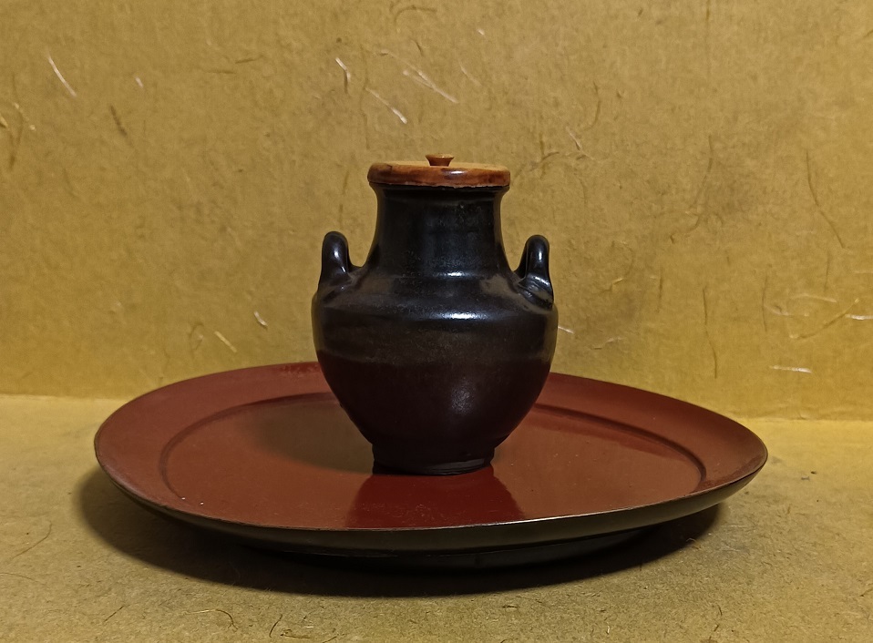 蔵A4776b】古民藝 瀬戸 麦藁手 猪口 良い 五客 酒器