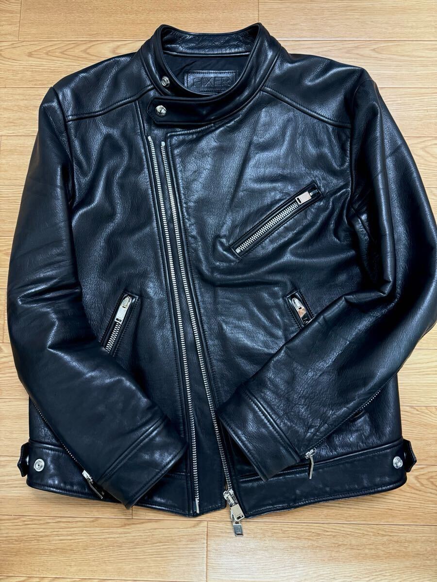 FIXER フィクサー F1 セミダブル レザーライダース ジャケット 干場