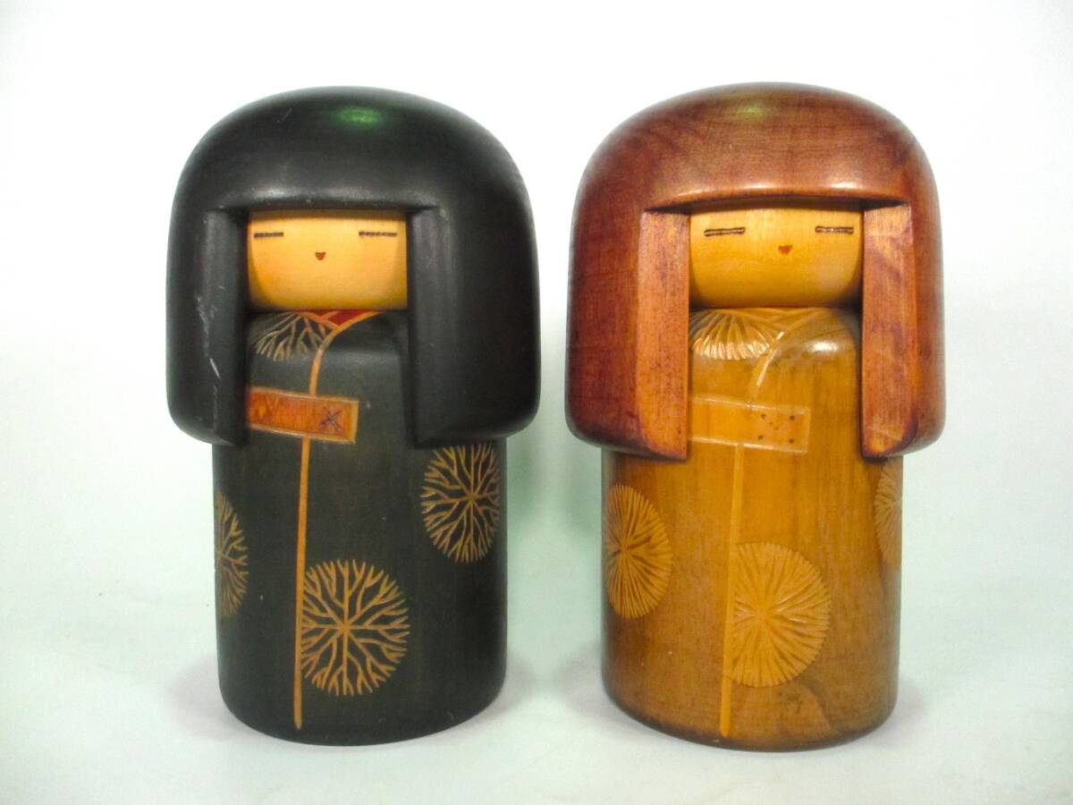 関口三作造「武人」創作コケシ 木札付 郷土玩具 内閣総理大臣賞受賞