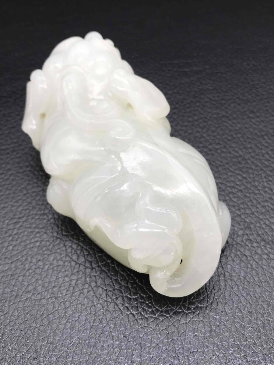 清乾隆時代 和田玉 童子佩 純和田玉彫り 古玉石 白玉 時代物 賞物(F-4