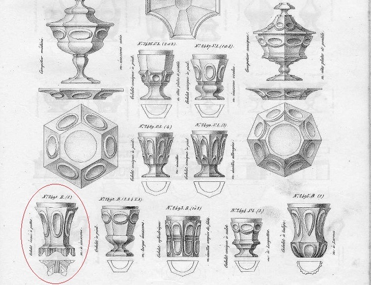 アンティークバカラ 1841年頃 「No2491」フラワーベース No,1