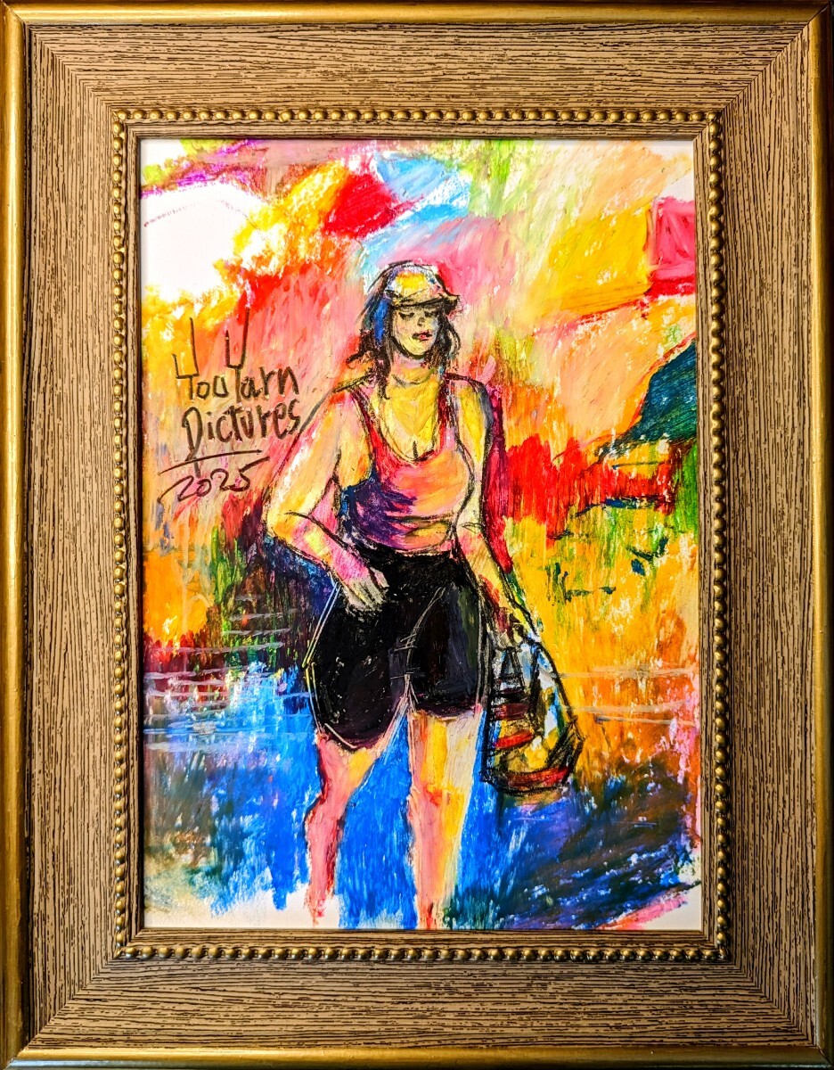 色紙1点物】「秘めたる情熱」□東京藝大卒画家□松崎祐哉□