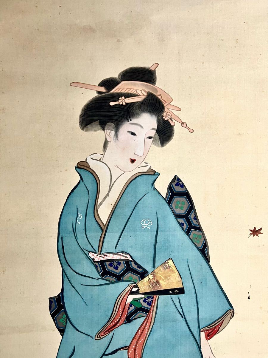 美品 上村松園「序の舞」シルクスクリーン 上村淳之承認印・証明シール