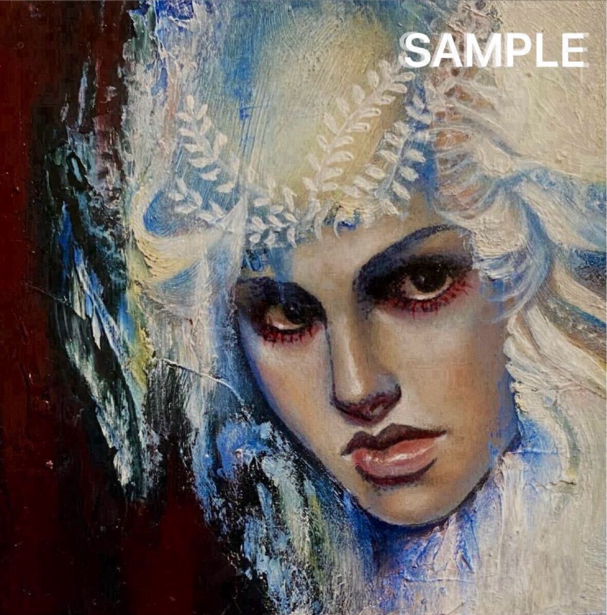 手描き絵画「月の素顔」日本画 オリジナル 原画 手描き絵画「月の素顔