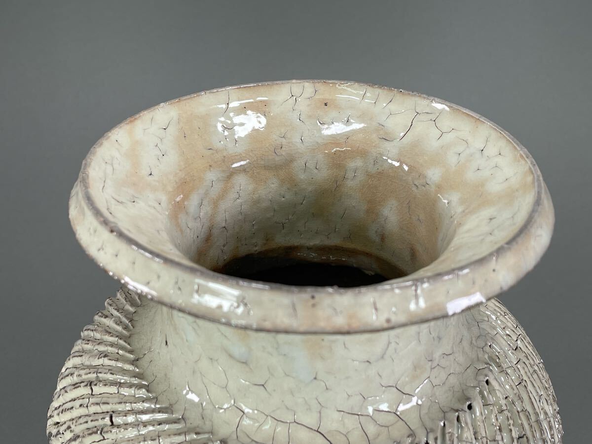 陶芸 手作り陶器 壷 線文 陶芸 手作り陶器 壷 線文 陶芸 手作り陶器 壷