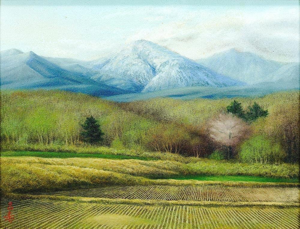 越後の農家F8／野崎湘潭 (油彩) 越後の農家F8／野崎湘潭 (油彩) 越後の