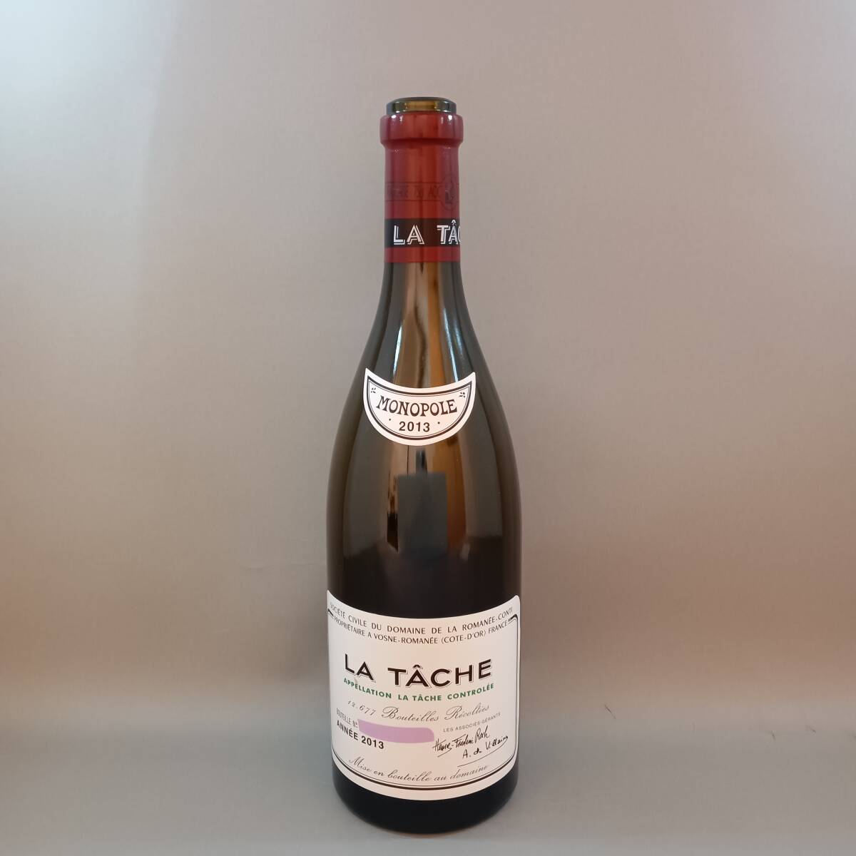 DRC La TACHE 空き瓶 空き瓶DRC ラターシュ2019 洗浄済 空き瓶DRC