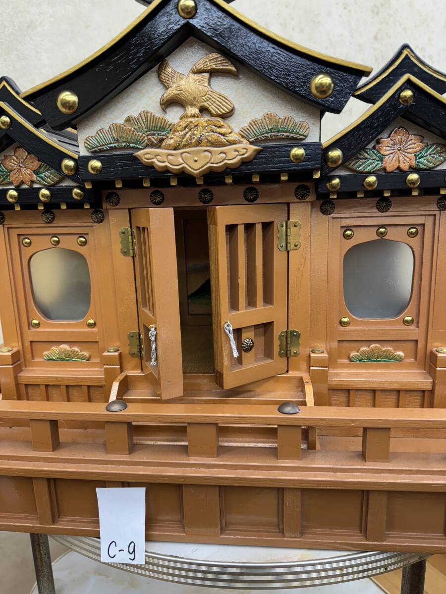 独法師】C-3 模型手製 手製山鉾 笠鉾 社殿 拝殿 神具神棚 手造レア1点