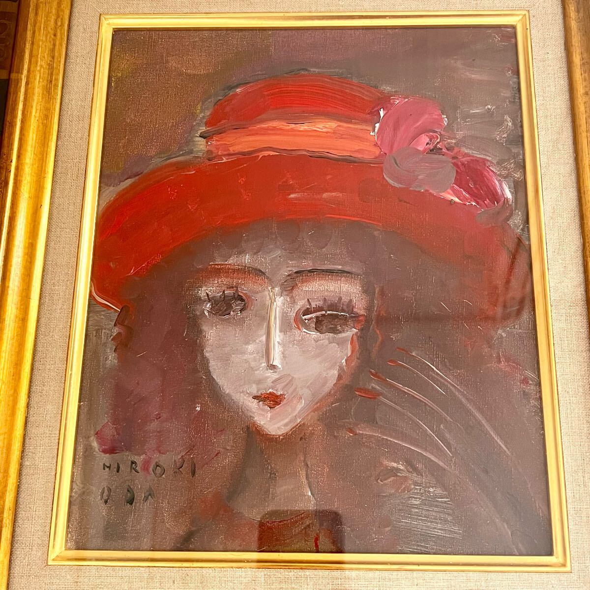 織田広喜「少女」パステル画 額装 直筆サイン 日本芸術院会員 【公式通販】