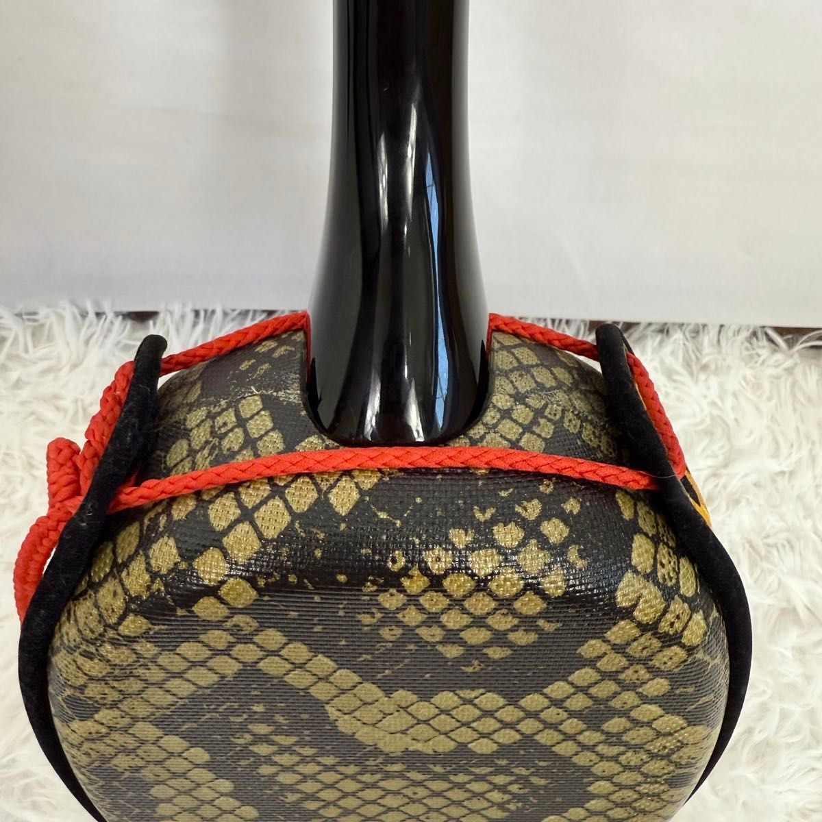 沖縄三線 三線 ソフトケース付き 人工皮 蛇柄 沖縄 三線 人工皮革 蛇柄