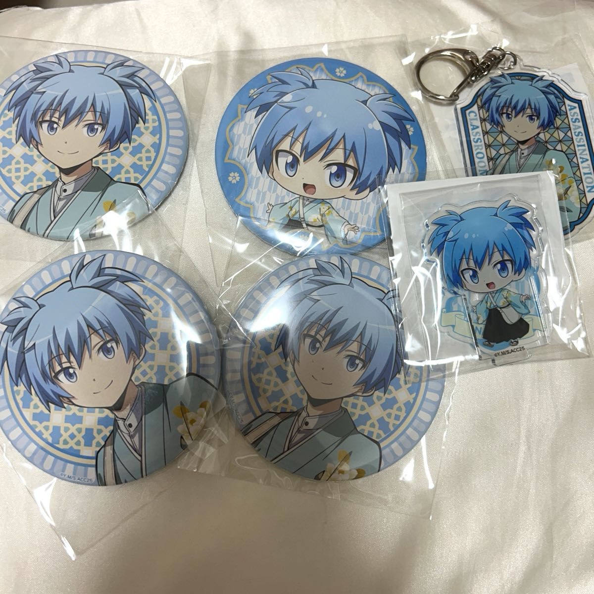 暗殺教室 缶バッジセット 渚 業 潮田渚 赤羽業 カルマ 暗殺教室 缶