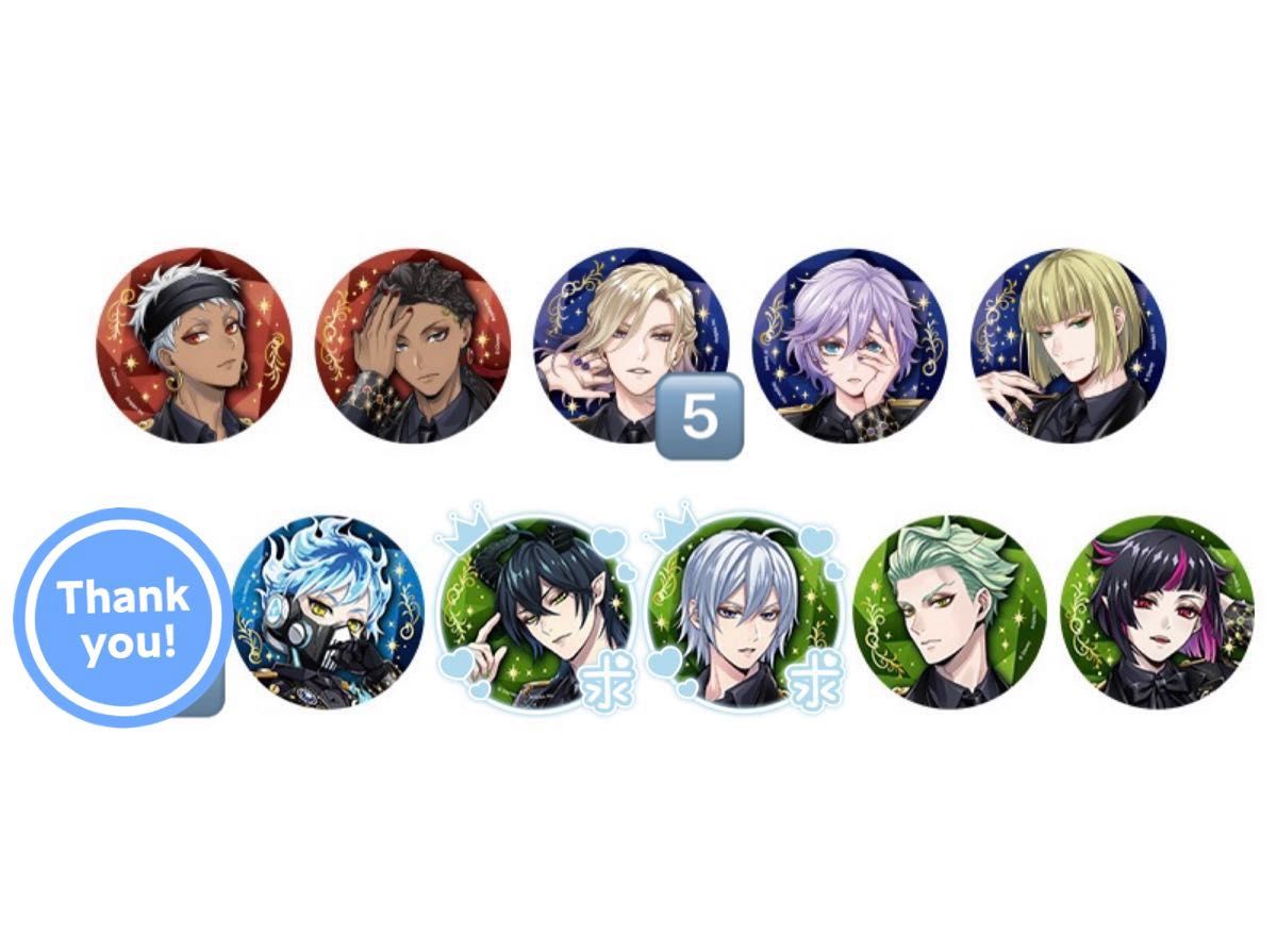 ツイステ ブレイジングジュエル 缶バッジ イデア ツイステ