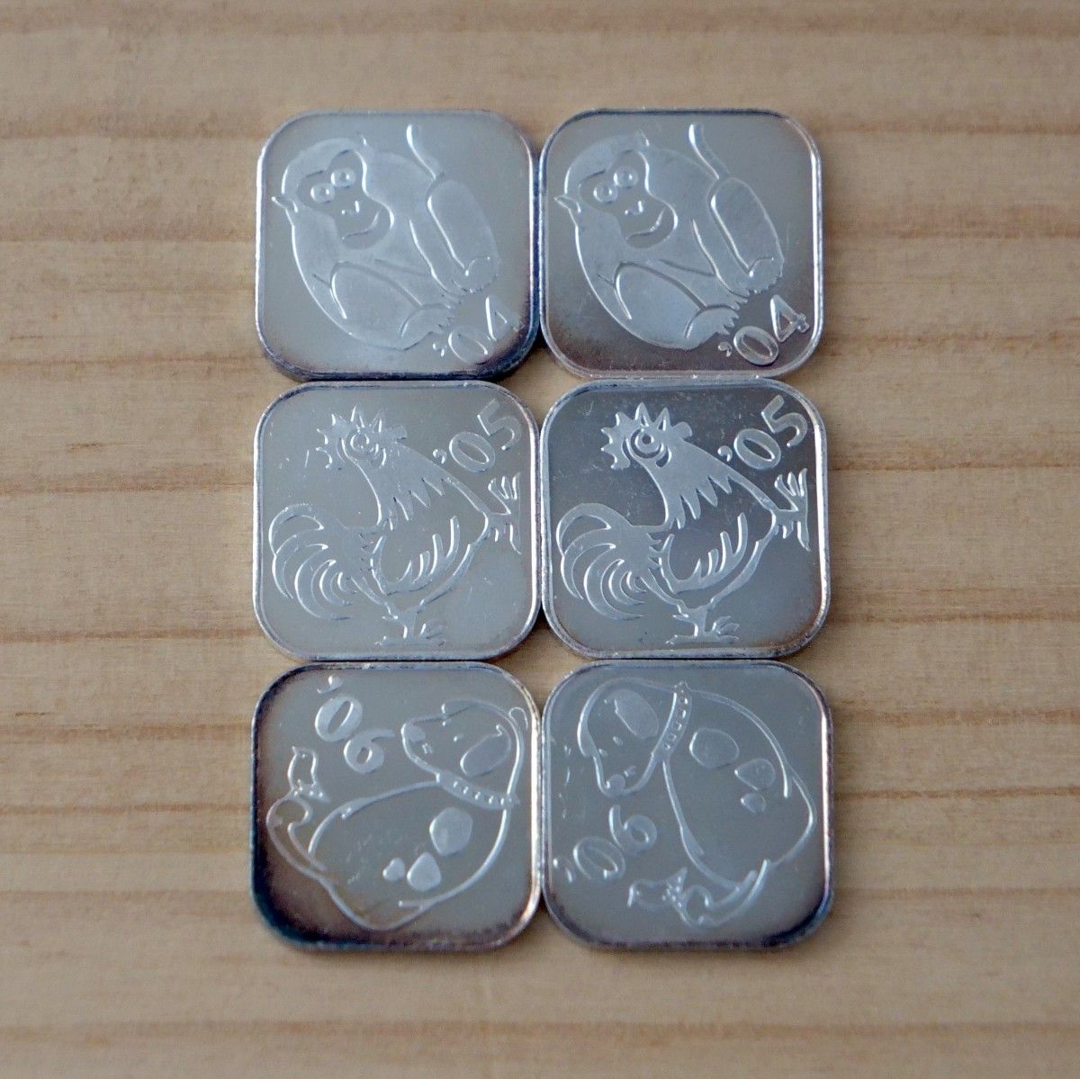 造幣局 貨幣セット出し 銀製銘板 吉×16枚！ 造幣局貨幣セット 銘板 純