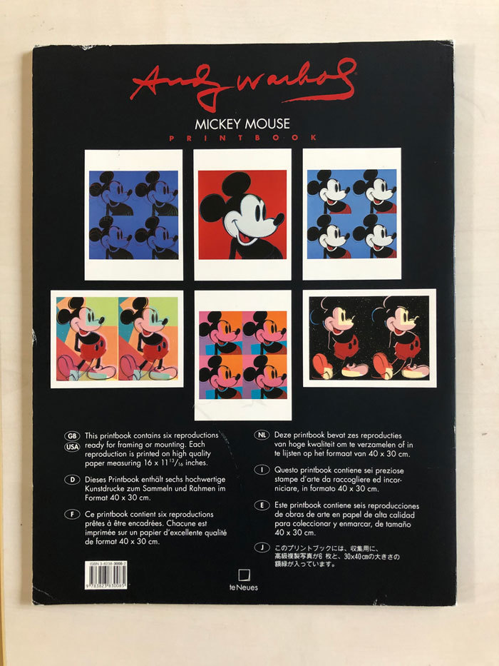 アンディ・ウォーホルミッキーマウスprintbook