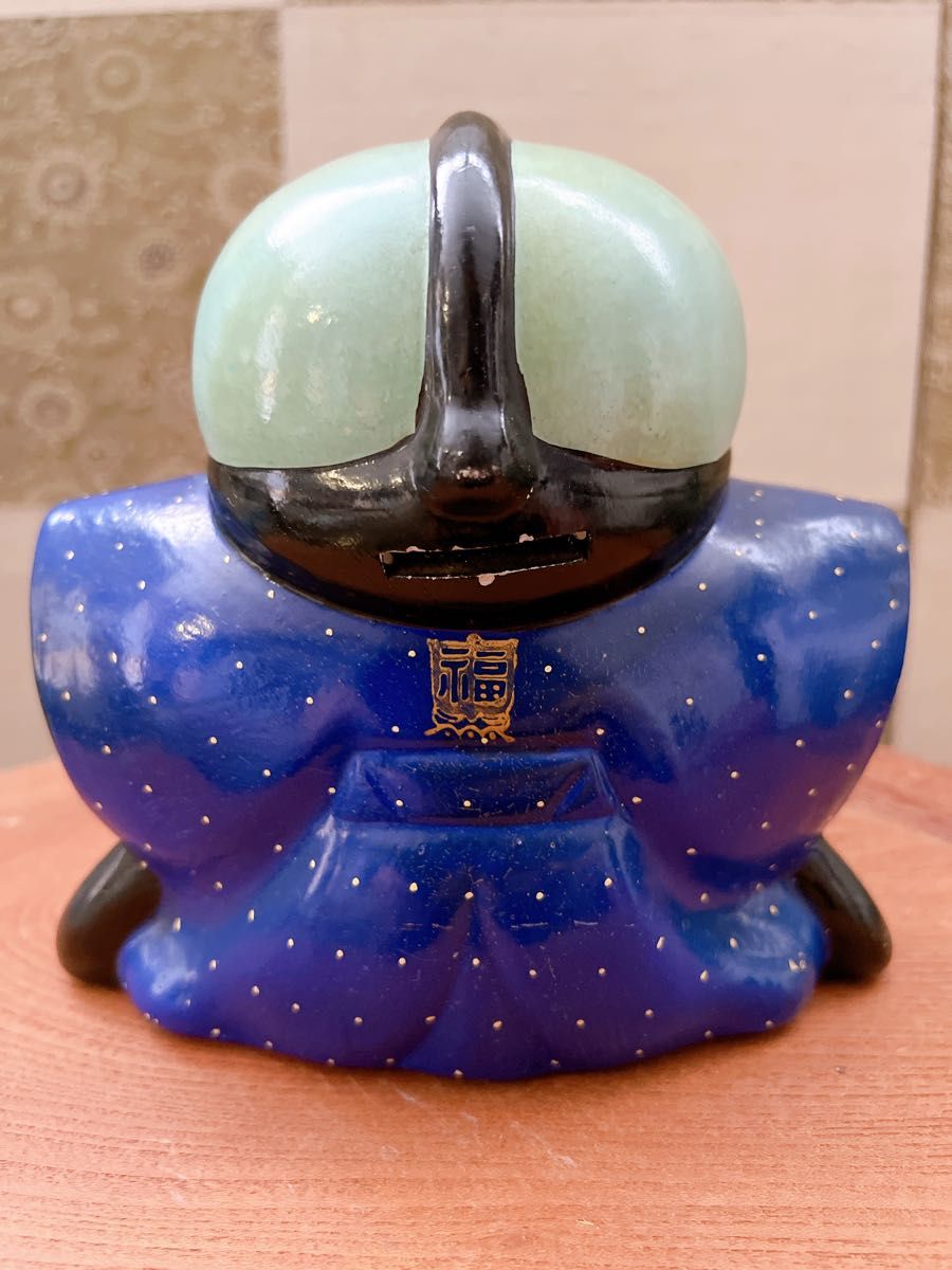 信楽焼 手づくり福助（小）座布団付き商売繁盛⁄開店祝い⁄特価⁄福助