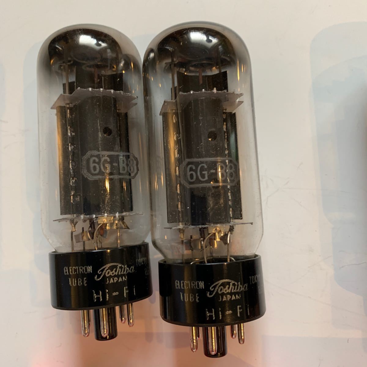 iida_6x6東芝6G-B8中古2ペアー(4本)セット 未チェック 東芝 真空管