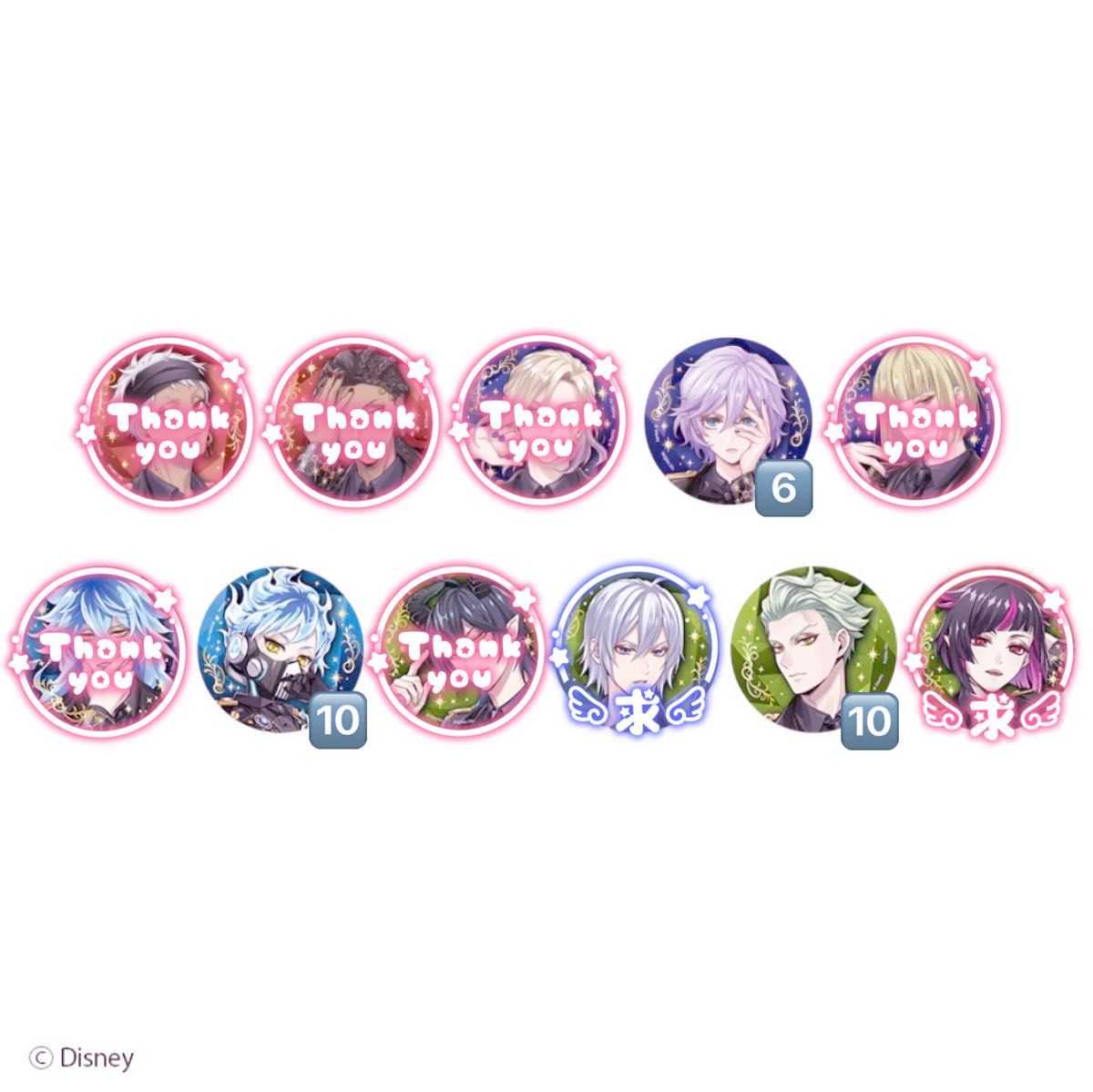 ツイステ ブレイジングジュエル 缶バッジ マレウス 10点 5周年