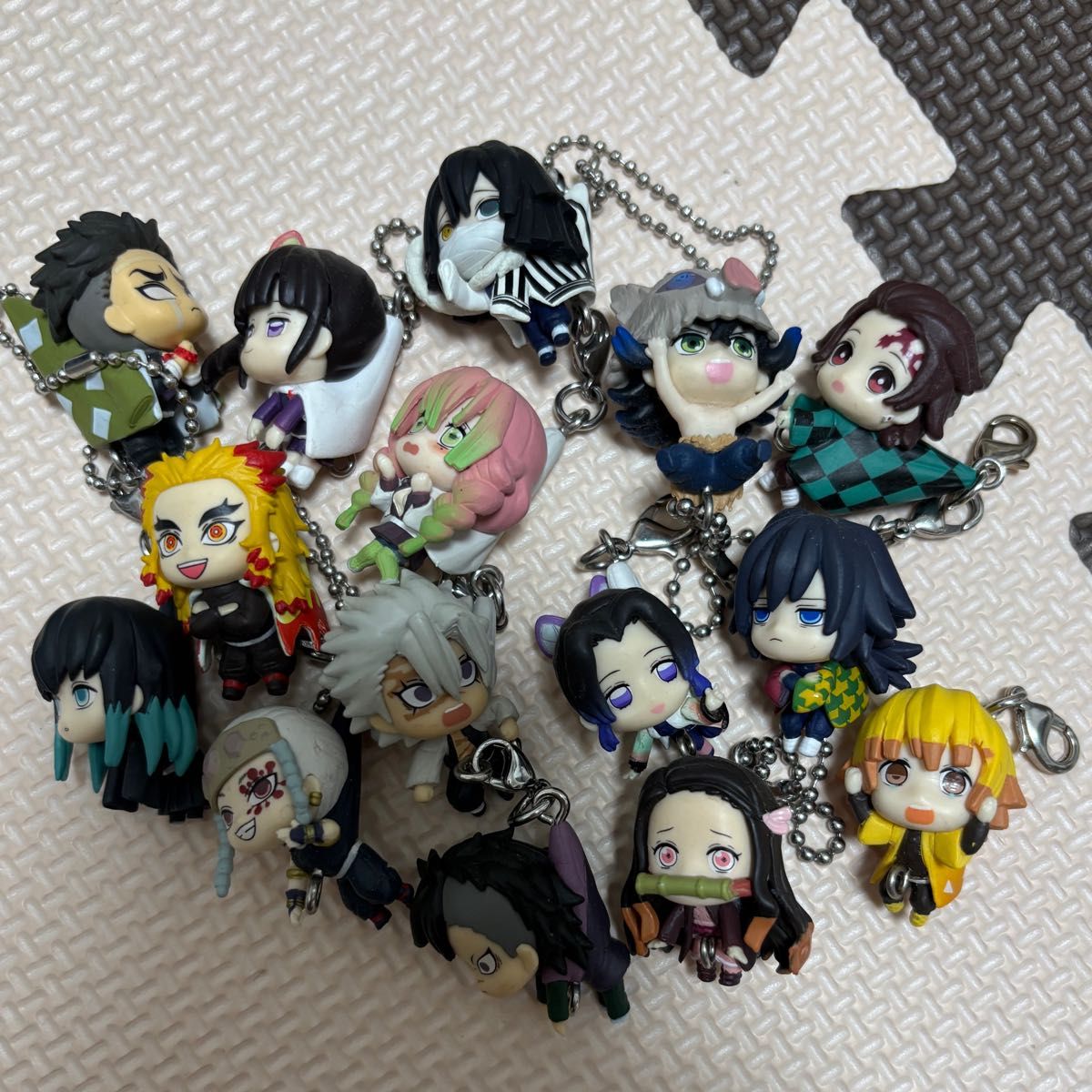 鬼滅の刃 つまんでつなげてマスコット セット フィギュア ガチャガチャ