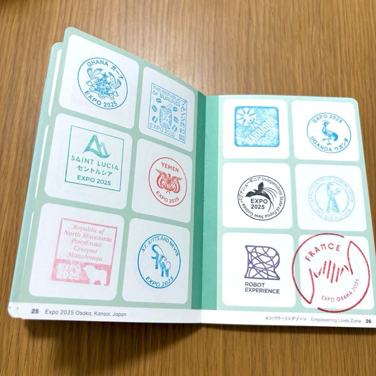 施設番地順)大阪・関西万博 公式スタンプパスポート コンプリート版】1
