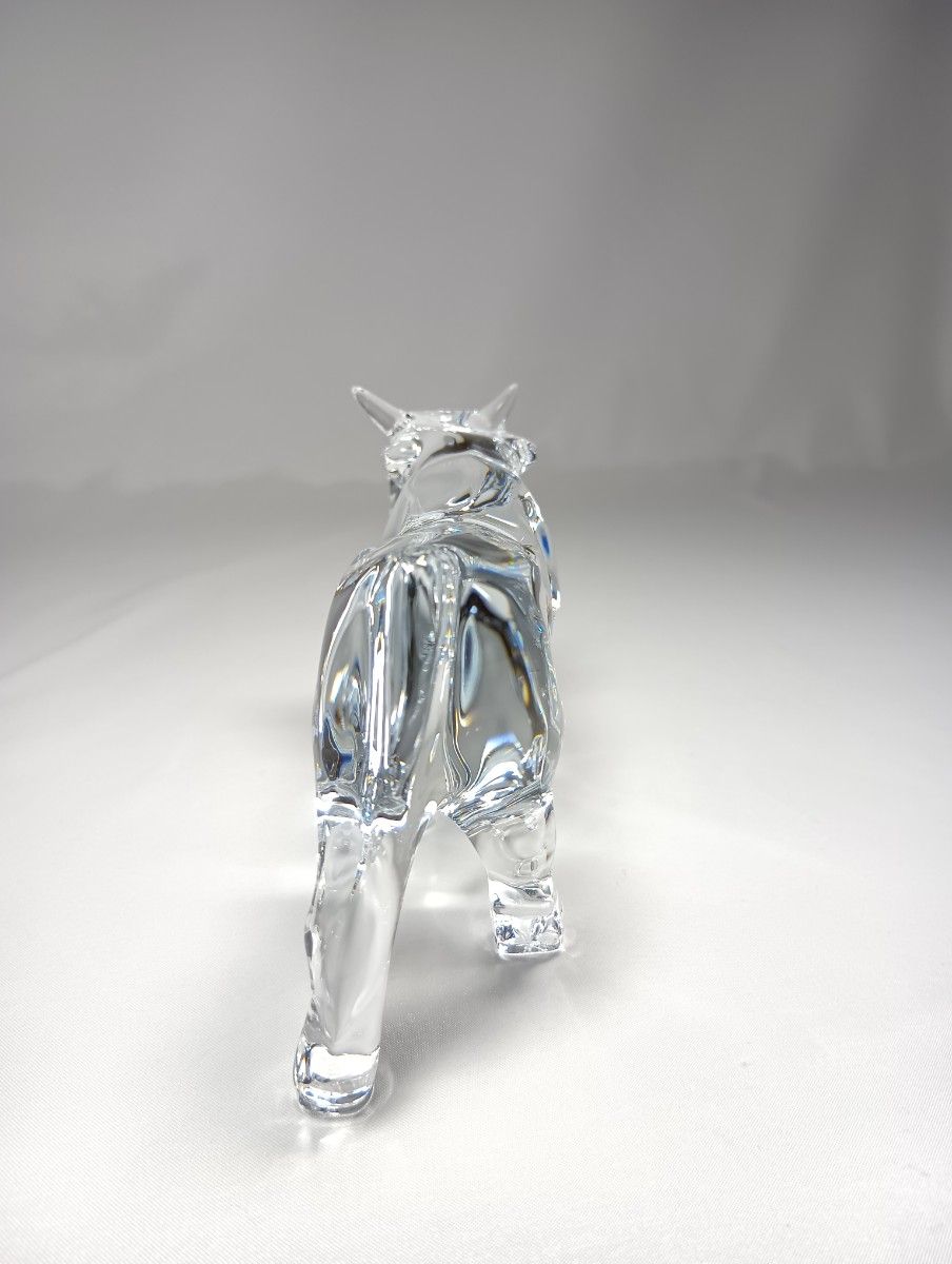 バカラ 干支 丑 牛 オブジェ 置物 縁起物 開運 美品 箱付き クリスタル