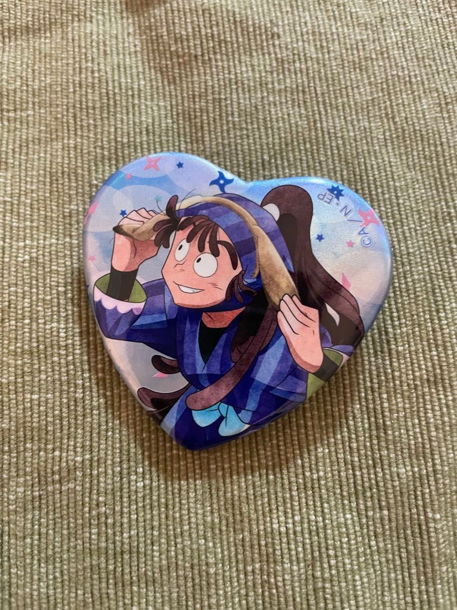 忍たま乱太郎 尾浜勘右衛門 ナンジャ 缶バッジ ハート缶 忍たま乱太郎