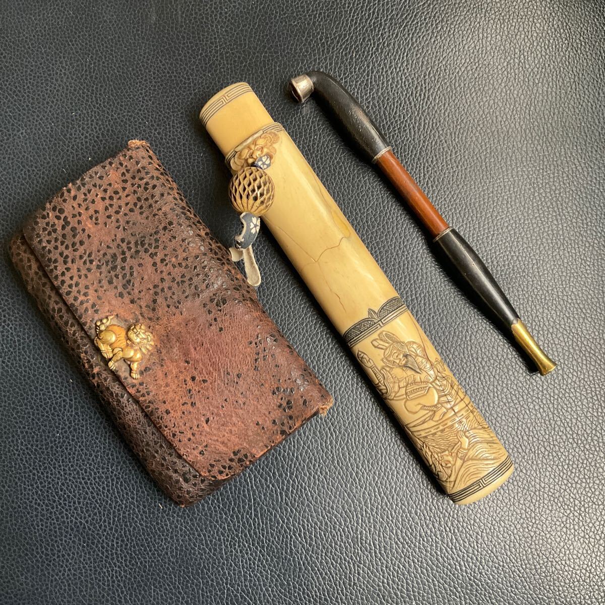 純銀】 骨董 煙管 キセル 喫煙具 時代物 ヴィンテージ アンティーク