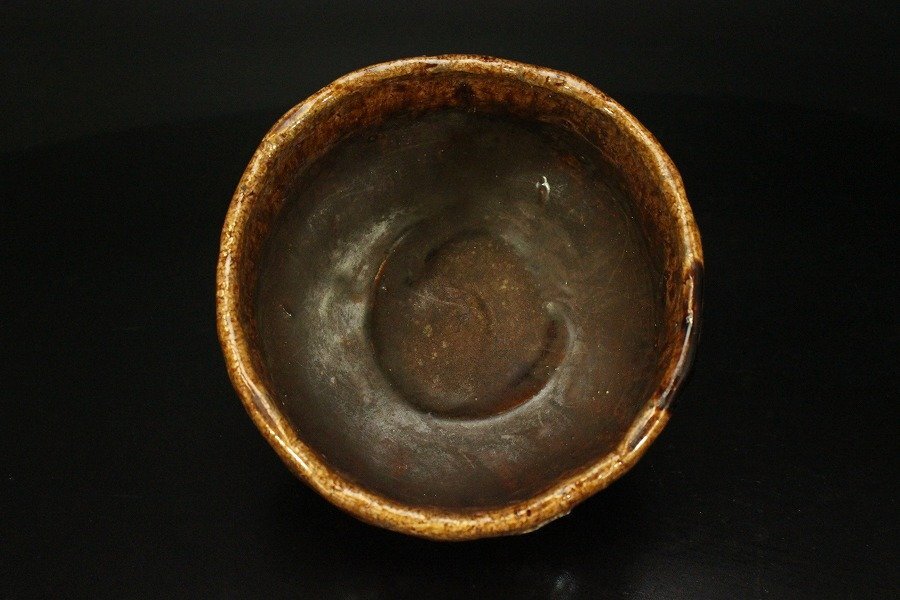 幻の窯 血の池焼 楽茶碗 在印 初代 小嶋柴山作 別府 血の池地獄(A256