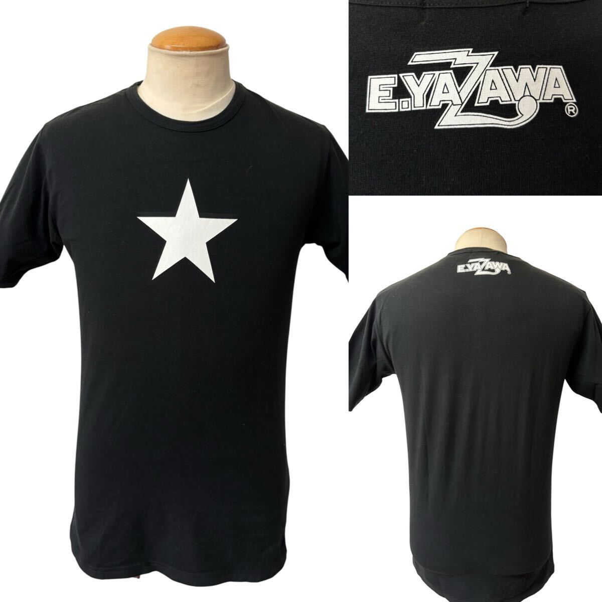 美品 矢沢永吉 HIBIYA Tシャツ 黒 S 星 スター E YAZAWA オフィシャル