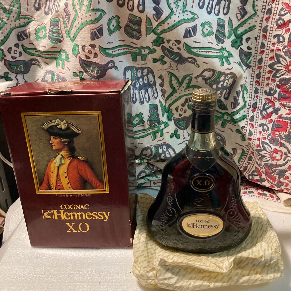 Hennessy COGNAC XO 金キャップ グリーンボトル 古酒 未開栓 ヘネシー
