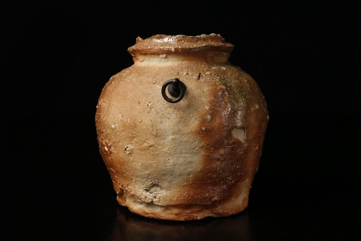 寺垣外窯 杉本 貞光 信楽壺 立花大亀箱（真作保証）