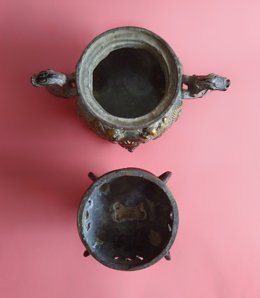 中国美術 乾隆年製 龍 かっこいい香炉