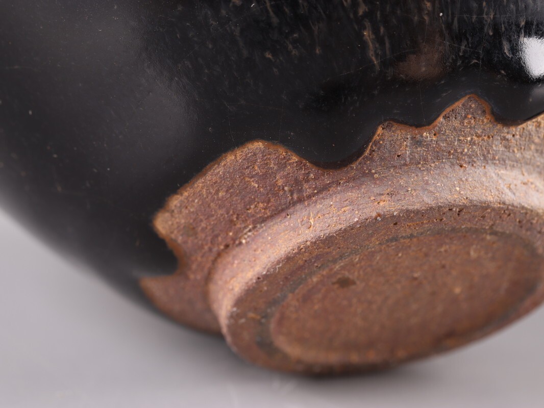 中国古玩 唐物 宋代 天目茶碗 時代物 極上品 初だし品 D3710