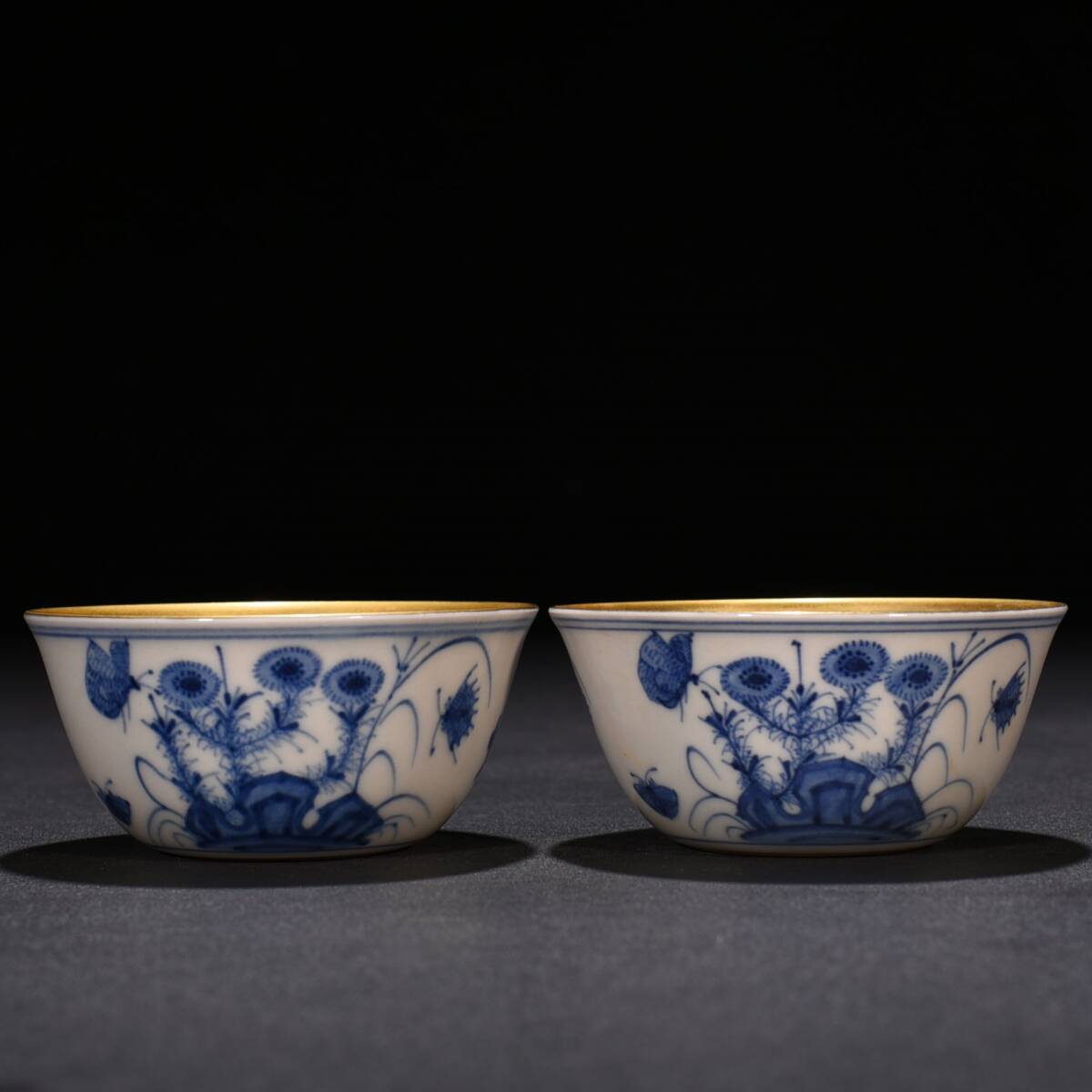 明治瀬戸の名工 加藤繁十 桃花園画 上絵飛鶴文花瓶