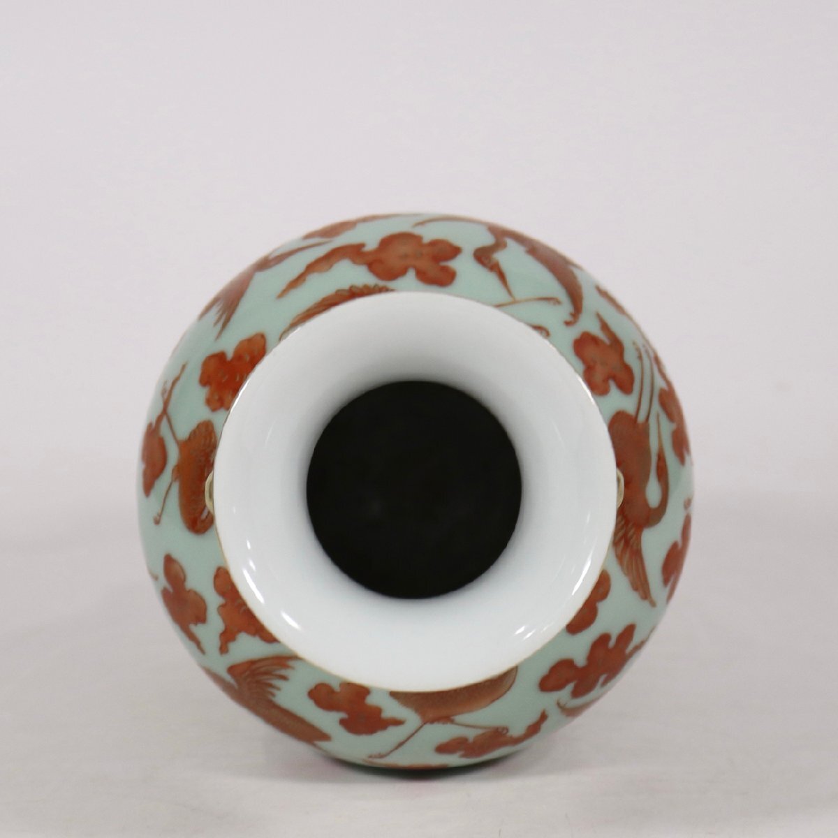 中国 大清乾隆年製銘 書斎用 紅釉筆入 送料込み1022 【公式通販】