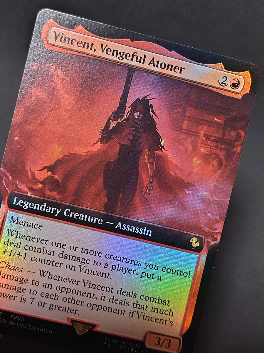 MTG FF 復讐の贖罪者、ヴィンセント 拡張アート foil 英語版 MTG FF